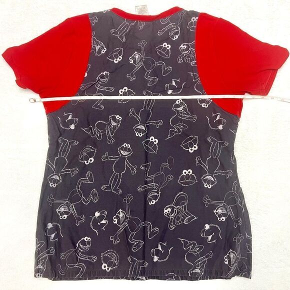 Vintage Sesame Street Red Elmo Scrub Top MEDIUM - Picture 5 of 11